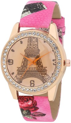 SkyLona Round Multicolor Printed On Dial And Leather Strap Watch For Girls Watch  - For Women   Watches  (SkyLona)