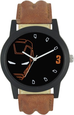 SVM L-4 Brown Leather Strap Black Dial Watch Stylish Dial Watch - For Men Watch  - For Men   Watches  (SVM)