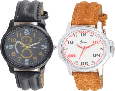 

Ismart Brand Smart Look Leather Watch 1 - 2 for Men combo watches Watch - For Men Watch - For Men