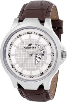 

DP COLLECTION DpColl~6304White-Brown Plain Series Watch - For Men