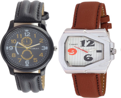 

Ismart Brand Smart Look Leather Watch 1 - 10 for Men combo watches Watch - For Men Watch - For Men