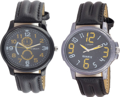 

Ismart Brand Smart Look Leather Watch 1 - 5 for Men combo watches Watch - For Men Watch - For Men