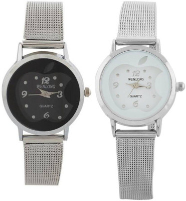 

Wenlong new stylish combo black white Watch - For Girls