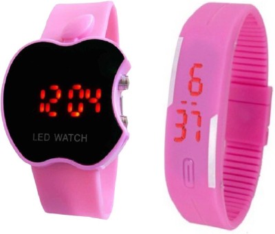 LAVISHABLE BGTR1587 Apple shaped LED pink Watch - For Boys Watch  - For Boys & Girls   Watches  (Lavishable)
