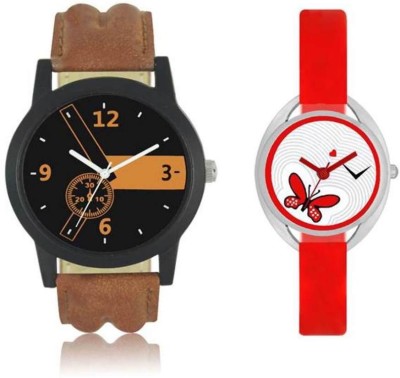 FASHION POOL LOREM & VALENTINE GENTS & LADIES MOST STYLISH & UNIQUE ROUND ANALOG DIAL FAST RUNNING & MOST SELLING FASTRACK COUPLE COMBO WATCH WITH BLACK ORANGE MULTI COLOR DIAL & MOST UNIQUE OVAL DIAL BUTTERFLY WATERMARK GRAPHICS WATCH HAVING BROWN LEATHER BELT WATCH & RED RUBBER BELT WATCH FOR PROF   Watches  (FASHION POOL)