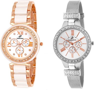 DP COLLECTION DpColl~705-9002 Wht=Silver Gold Combo Urban Collection Series Watch  - For Women   Watches  (DP COLLECTION)