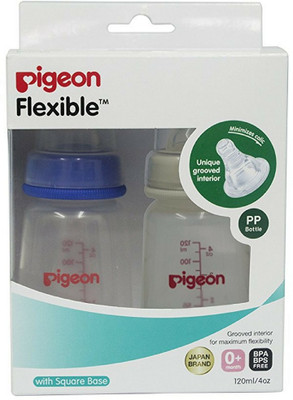 

Pigeon Flexible Nursing Bottle - 120 ml(White and Blue)
