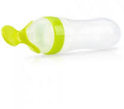 

N&M Baby Squeeze Style Bottle Feeder with Dispensing Spoon for Infant Newborn Toddler - Green - 90 ml(Green)