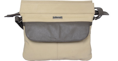 

Leathersmith Pure Leather Multi-Color Sling Bag Sling Bag(Beige, 19 inch)