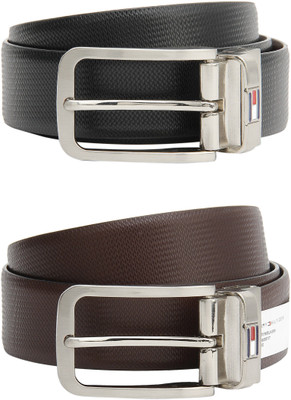 

Tommy Hilfiger Men Formal Black, Brown Genuine Leather Reversible Belt