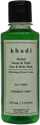 

Khadi Herbal Neem & Tulsi Face and Body Wash SLS-Paraben Free(210 ml)