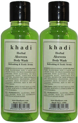 

Khadi Herbal Aloevera Body Wash(420 ml, Pack of 2)