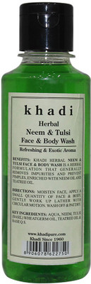 

Khadi Herbal Neem & Tulsi Face and Body Wash(210 ml)