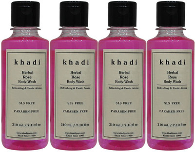 

Khadi Herbal Rose Body Wash SLS-Paraben Free(840 ml, Pack of 4)