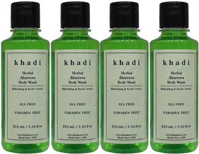 

Khadi Herbal Aloevera Body Wash SLS-Paraben Free(840 ml, Pack of 4)