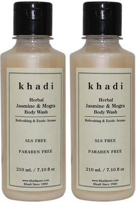 

Khadi Herbal Jasmine & Mogra Body Wash SLS-Paraben Free(420 ml, Pack of 2)