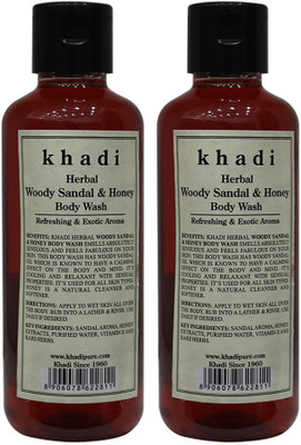 

Khadi Herbal Woody Sandal & Honey Body Wash(420 ml, Pack of 2)