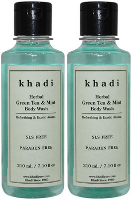 

Khadi Herbal Green Tea & Mint Body Wash SLS-Paraben Free(420 ml, Pack of 2)