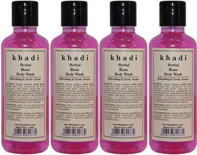 

Khadi Herbal Rose Body Wash(840 ml, Pack of 4)
