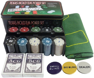 

Quantyfi Texas Hold'em Poker Blackjack Set (200 Chips)(Multicolor)