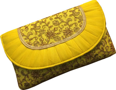 

Craftbazaar Casual Yellow Clutch