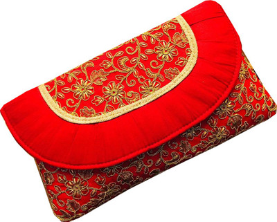 

CRAFTBAZAAR Casual Red Clutch