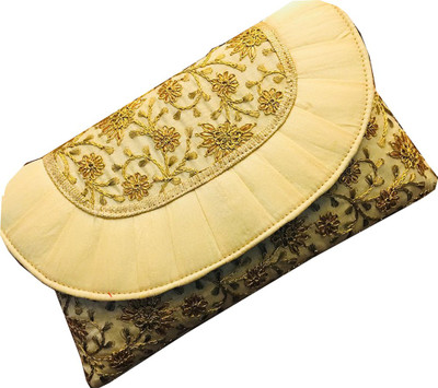 

craftbazaar Casual Gold Clutch