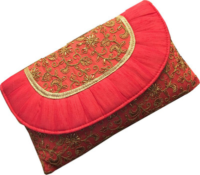 

CRAFTBAZAAR Casual Red Clutch