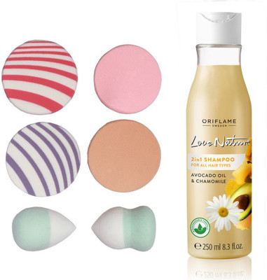 

Oriflame Sweden LOVE NATURE 2in1 Shampoo for All hair types with Avocado & Chamomile With Sponge(Set of 1)