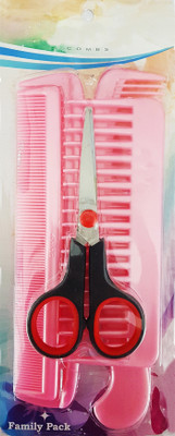 

Majik Salon & Parlour Use Hair Comb Set & Hair Cutting Scissor For Men & Women(Set of 5)