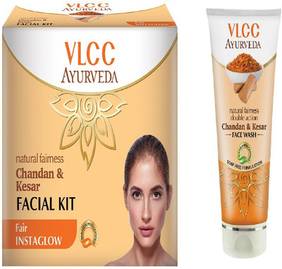 

VLCC Chandan & kesar facial kit 50+chandan & kesar face wash 50(Set of 1)