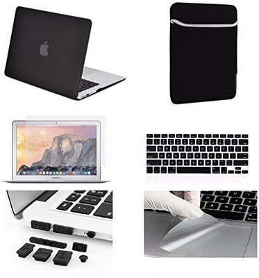 

LUKE Apple Macbook Air 11.6 (Models: A1370 and A1465) Rubberized Hard Case Bundle with Soft Sleeve Bag, Silicone Keyboard Cover, 12pcs Dust plug - + Touchpad Protector Combo Set
