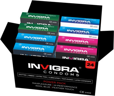 Invigra Power Pack 24 Condom(Set of 8, 24S)