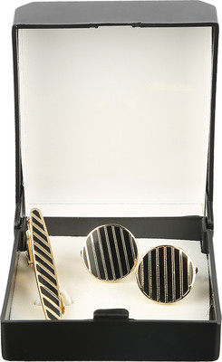 Paranoid Brass Cufflink & Tie Pin Set(Multicolor)