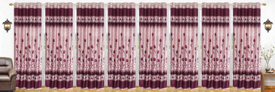 

Ville Style 214 cm (7 ft) Polyester Door Curtain (Pack Of 8)(Floral, Wine)