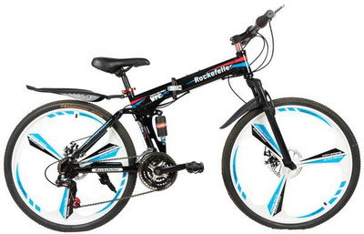 

GOGO A1.COM Rockefeller Folding Mountain Bicycle With 26'' Magnesium Alloy Wheels 26 T Folding Bikes/Folding Cycle(21 Gear, Black)
