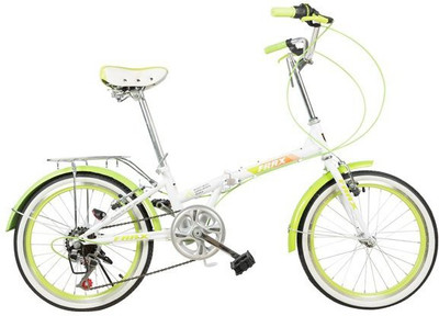 

GOGO A1.COM Frrx Folding City Bike With 20’’ Spoke Wheels 20 T 21 Gear Folding Bikes/Folding Cycle(White)