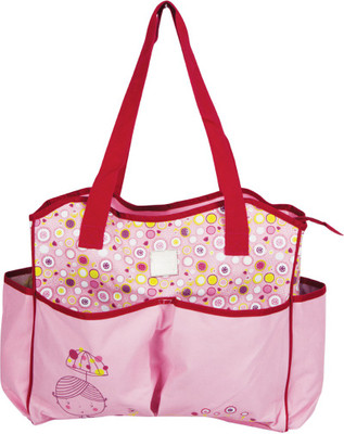 

MeeMee Multipurpose Diaper Bag With Bottle Warmer & Changing Mat (Pink) Nursery Bag(Pink)