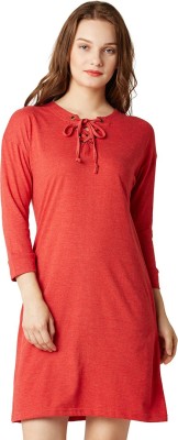 Miss Chase Women Shift Red Dress