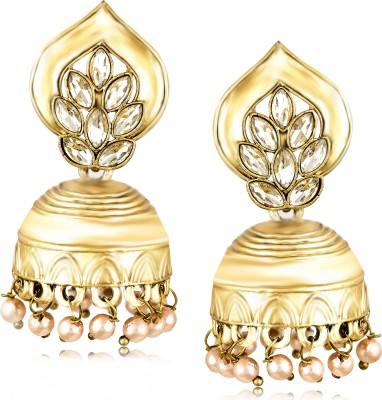 Diyofa Imitation/Fashion Jewellery Gold Plated Jhumki Ear Ring for Girls and Women