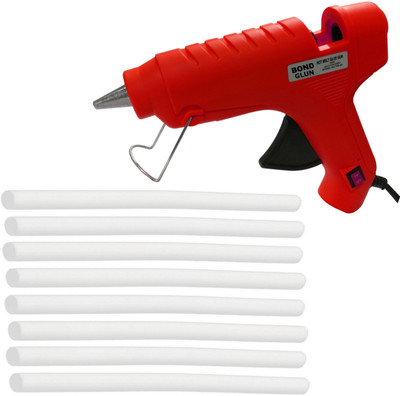

iwill Bond Red 40 Watt On Off Switch With 8 Milky White Sticks Standard Temperature Corded Glue Gun(11 mm)