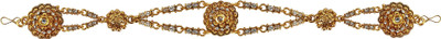 

Fully Matha Patti Jewellery For Bridal Girls / Matha Patti Jewellery for Wedding Girls Hair Accessory Set(Gold)