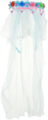

Digi Turtle LED PRINCESS TIARA, BLUE with Beads & Veil Hair Band(Blue)