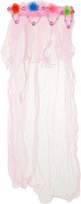 

Digi Turtle LED PRINCESS Tiara with Beads & Veil (Light-PINK) Head Band(Pink)