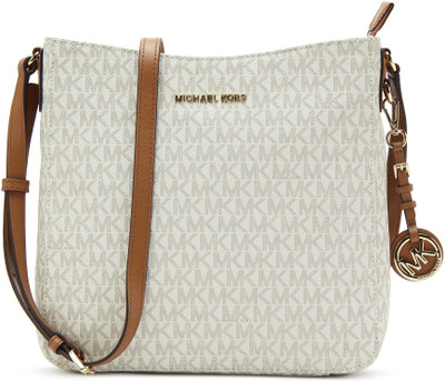 

Michael Kors Shoulder Bag(White, Brown), Brown;white