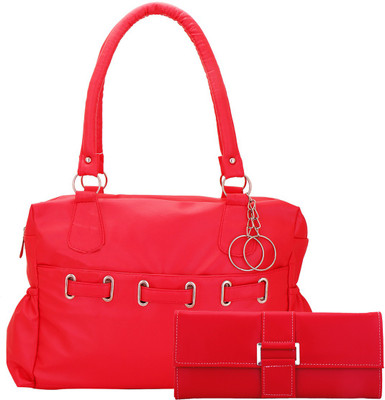 

Lady bar Shoulder Bag(Red)