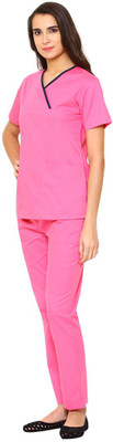 

Meded 100% cotton, V-Neck Piping Top and Drawstring Cargo Pant, Comfort Fit (Medium/38, Pink) Shirt, Pant Hospital Scrub(Pink M)