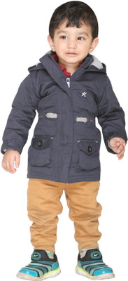 

100 hands Full Sleeve Solid Baby Boys Jacket, Navy