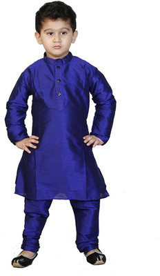 

Nikunj Fashion Boys Kurta and Pyjama Set(Blue Pack of 1