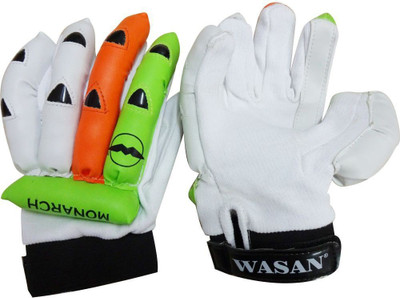 Wasan Cricket Batting Gloves (Youth, White, Black), Black;white